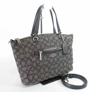 COACH - 【美品】コーチ シグネチャー ハンドバッグ ショルダー 黒