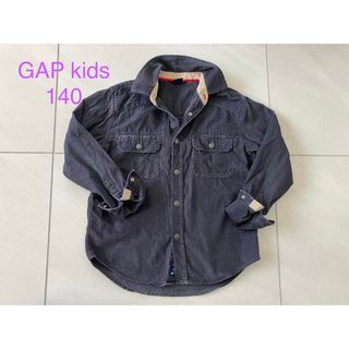 ギャップキッズ(GAP Kids)のGAP kids 140cm 秋冬　ネイビー　長袖シャツ(ブラウス)