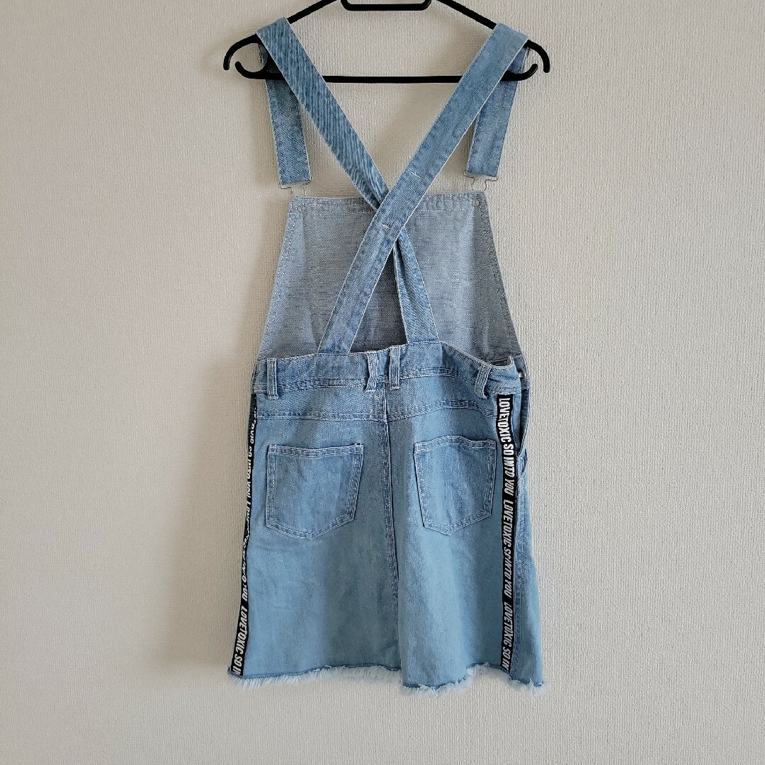 lovetoxic(ラブトキシック)の値下げ！【美品】ラブトキシックデニムワンピース キッズ/ベビー/マタニティのキッズ服女の子用(90cm~)(ワンピース)の商品写真