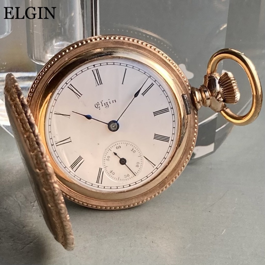 ELGIN - 【動作品】エルジン ELGIN アンティーク 懐中時計 1880年代 手
