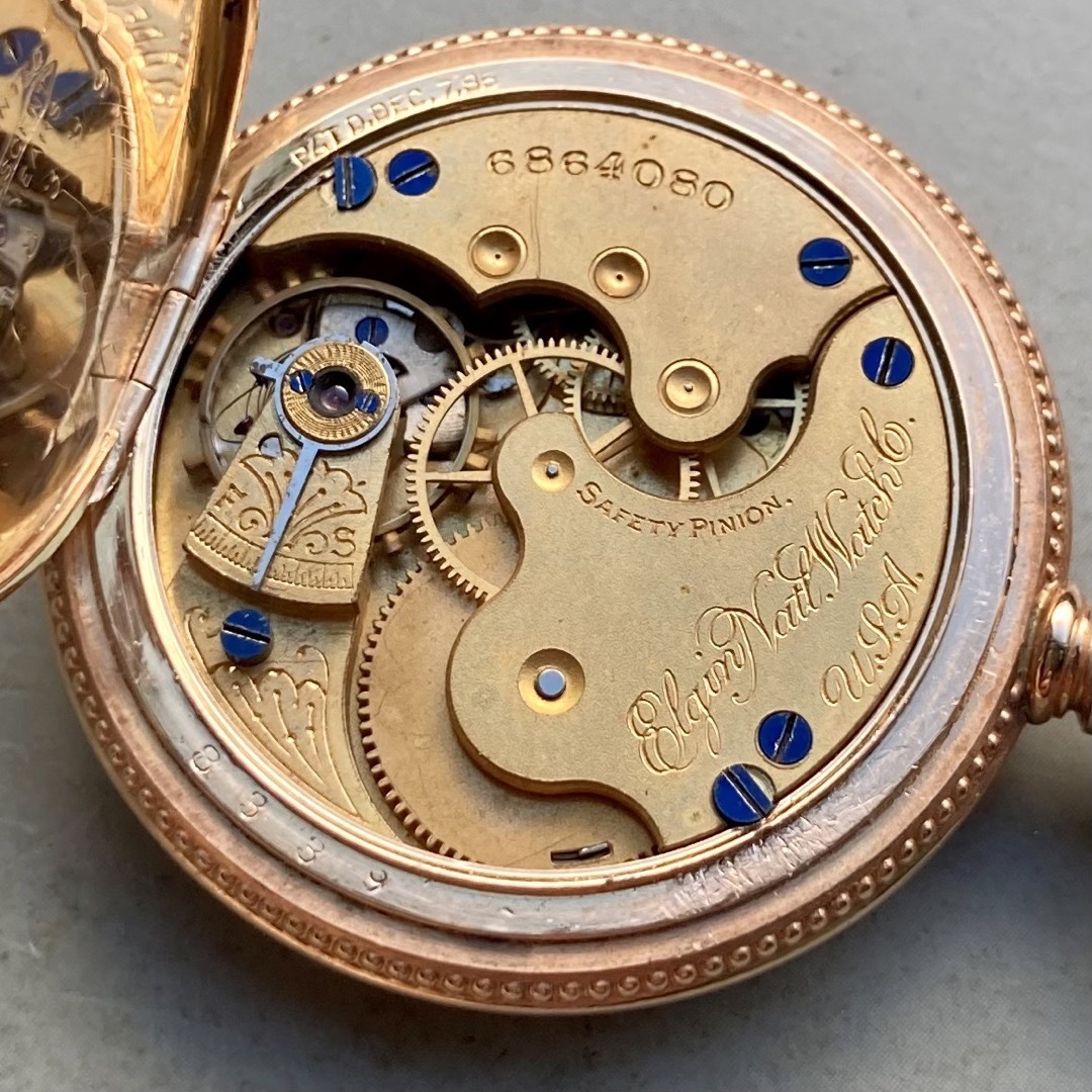 ELGIN - 【動作品】エルジン ELGIN アンティーク 懐中時計 1880年代 手