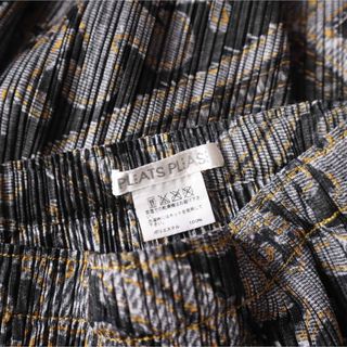 【希少品】PLEATS PLEASE イッセイミヤケ2009 デニム転写スカート