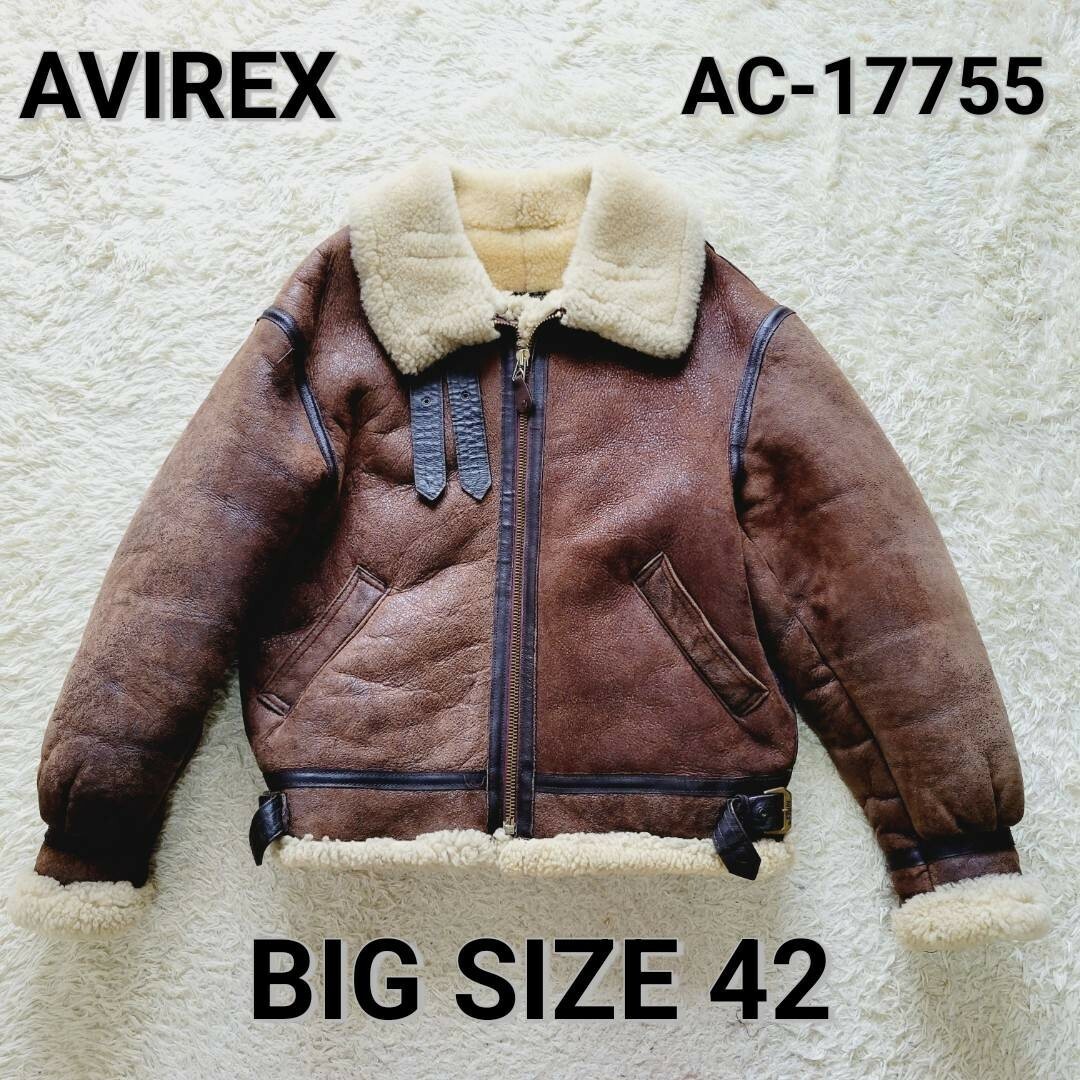 【大きいサイズ42】AVIREX AC17755 B-3　フライトジャケット | フリマアプリ ラクマ