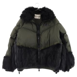 Sacai サカイ 20AW×NIKE W NRG Rh PARKA ドッキング ファー ダウンジャケット アウター カーキ