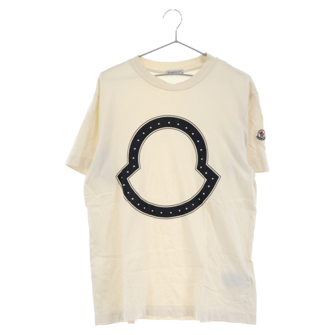 MONCLER モンクレール 22SS STUDS LOGO S/S TEE スタッズロゴ 半袖Tシャツ カットソー H10918C00015 8390T ホワイト