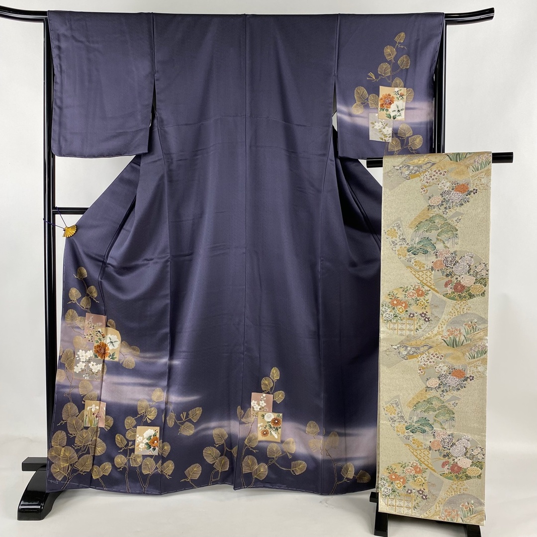 訪問着 身丈166.5cm 裄丈64.5cm M 正絹 美品 秀品