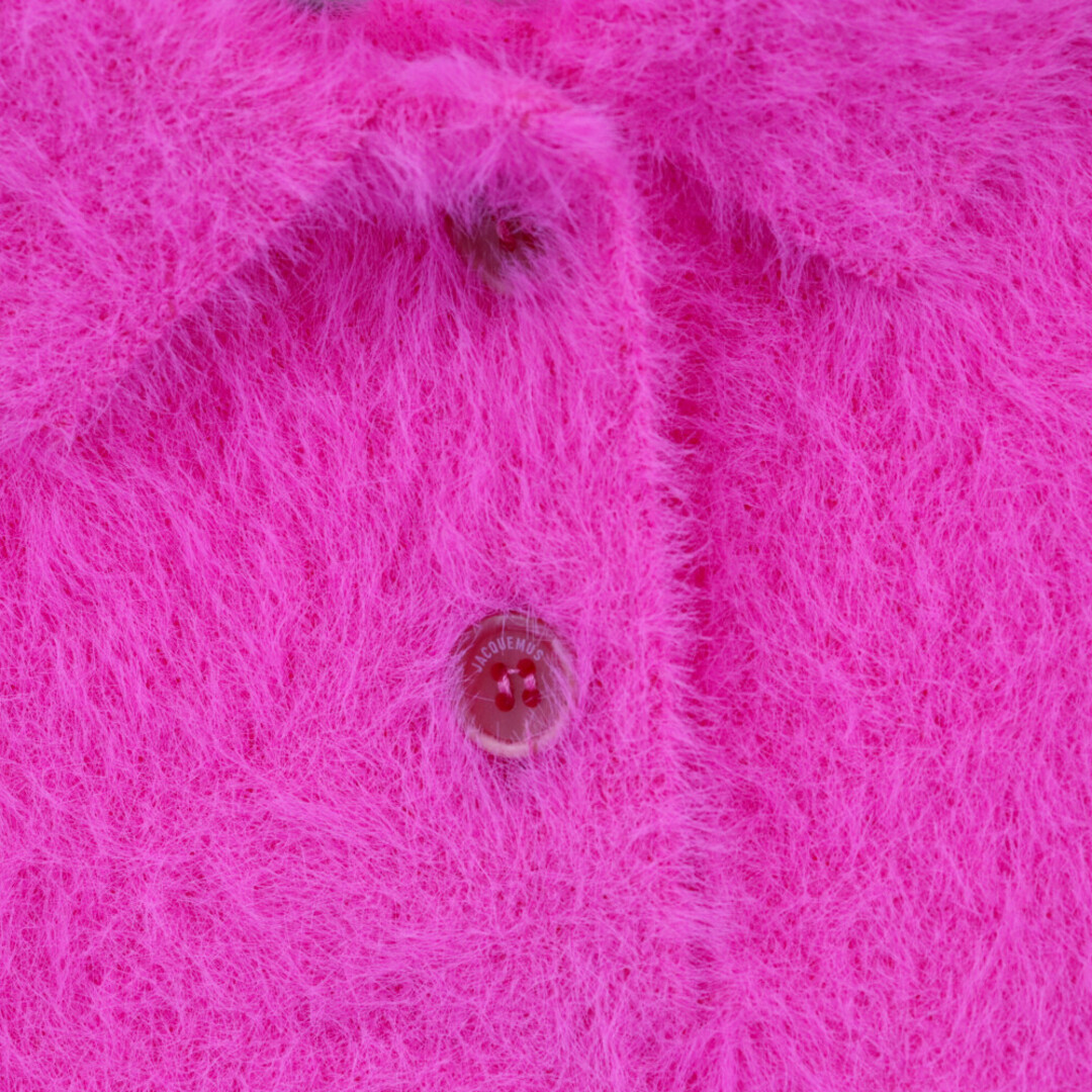 JACQUEMUS ジャックムー PINK LE POLO NEVE JUMPER 裾ライン シャギーニット ポロセーター レディース ピンク 213KN601-2390430