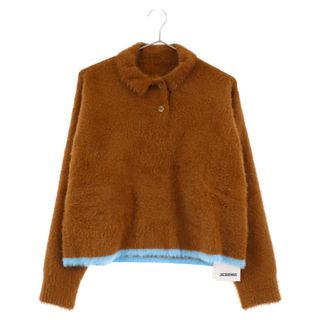 JACQUEMUS ジャックムー BROWN LE POLO NEVE JUMPER 裾ライン シャギーニット ポロセーター レディース ブラウン 213KN601-2390430