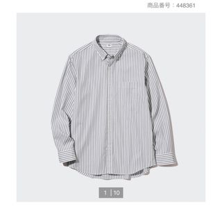 ユニクロ(UNIQLO)のエクストラファインコットンブロードストライプシャツ(シャツ)