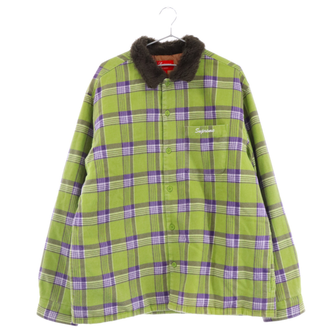 Supreme - SUPREME シュプリーム 21AW Faux Fur Collar Flannel Shirt ...