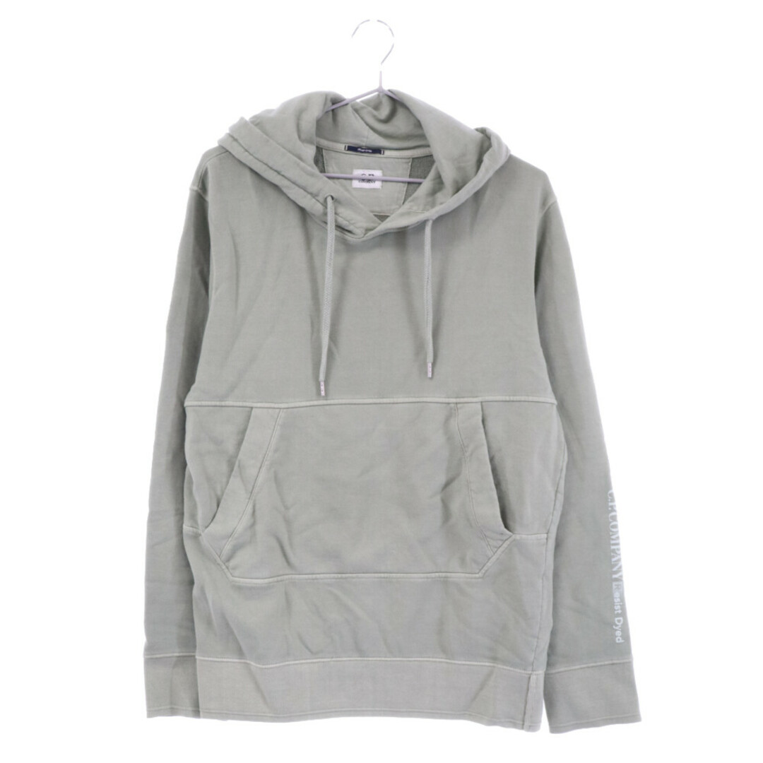 C.P. Company シーピーカンパニー 22SS COTTON FLEECE SLEEVE LOGO HOODIE コットンフリースプルオーバーパーカー オリーブ