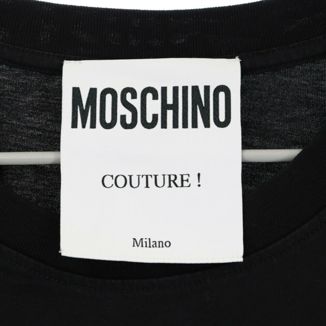 MOSCHINO(モスキーノ)のMOSCHINO モスキーノ アームロゴプリント ロングスリーブ ワンピース ブラック NO.KD7238100 長袖Tシャツ レディースのトップス(Tシャツ(長袖/七分))の商品写真