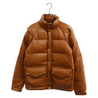 アベイシングエイプ(A BATHING APE)のA BATHING APE アベイシングエイプ LEATHER CLASSIC DOWN JACKET シープスキンレザークラシックダウンジャケット ブラウン(ダウンジャケット)