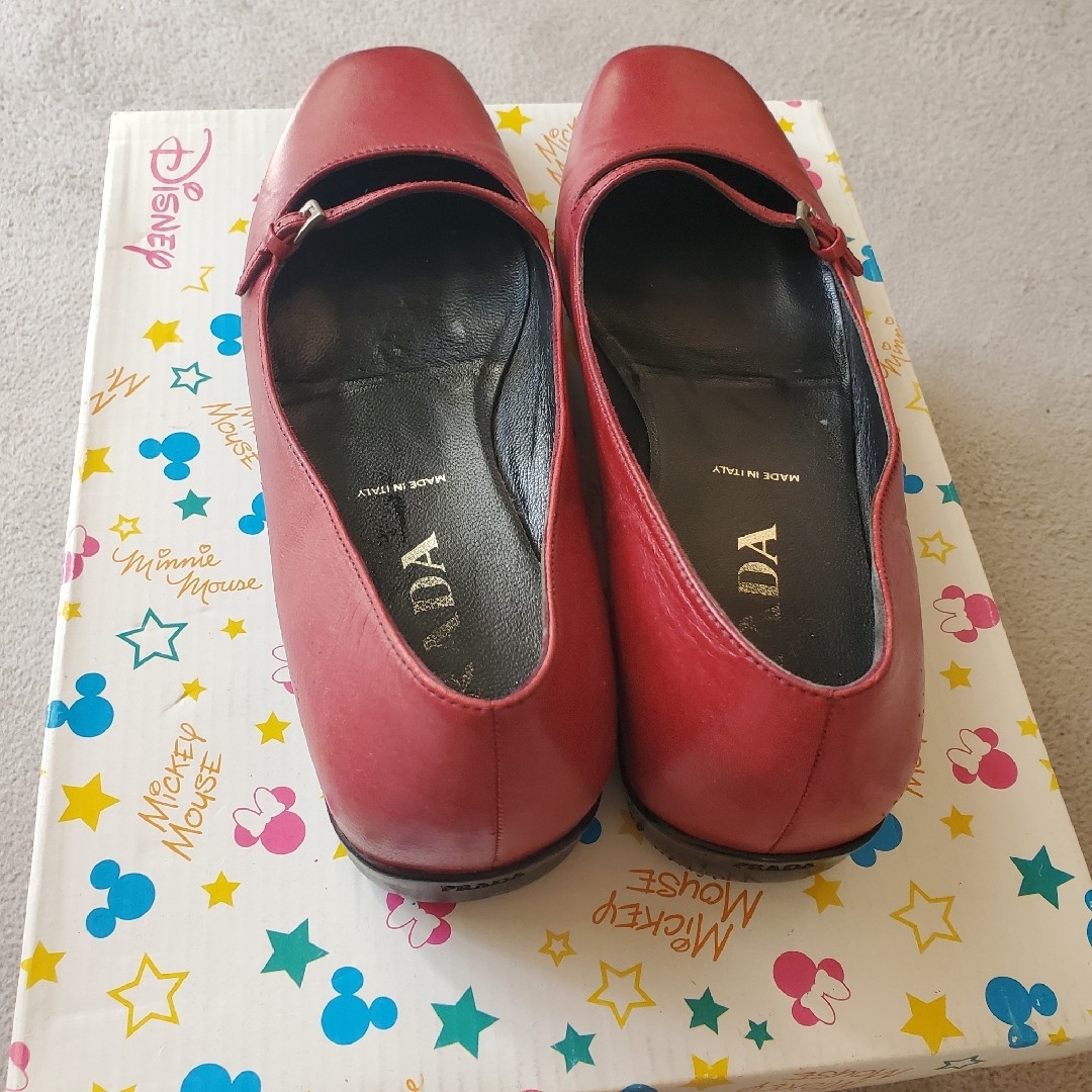 PRADA - PRADA メリージェンフラットパンプス レッド36.5の通販 by まー600's
