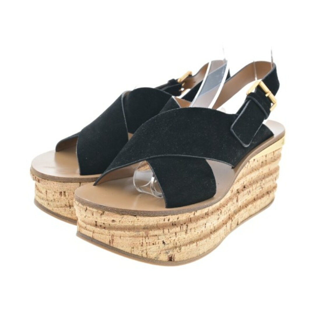 Chloe(クロエ)のChloe クロエ サンダル EU38(24.5cm位) 黒 【古着】【中古】 レディースの靴/シューズ(サンダル)の商品写真