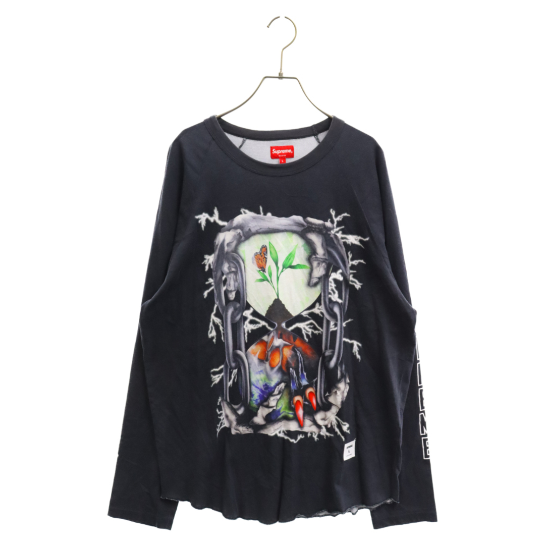 SUPREME シュプリーム 20SS Hourglass Raglan L/S Top 砂時計 プリント ラグラン 長袖 Tシャツ ブラック