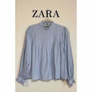 ZARA - ZARA ザラ ブラウス ストライプ柄の通販 by mee's shop|ザラ ... ZARA ザラ 花柄 刺繍 ストライプ シャツ ブラウス M