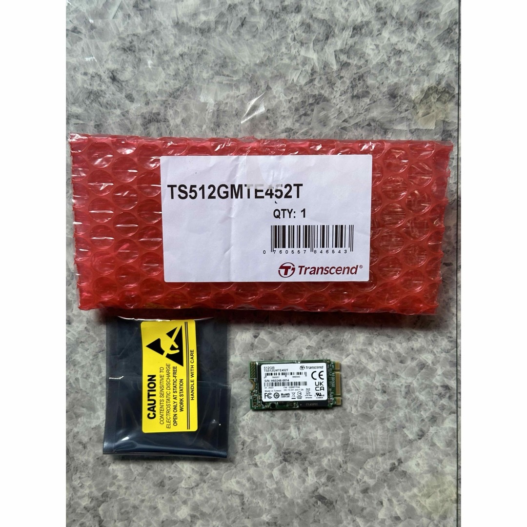 トランセンド M.2 2242 PCIe 512GB TS512GMTE452T