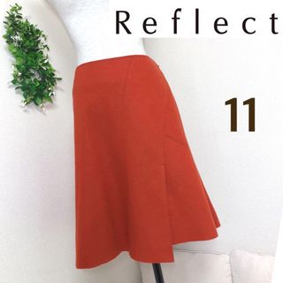 リフレクト(ReFLEcT)のリフレクトのオレンジ系ウール秋冬スカートサイズ11（L）(ひざ丈スカート)