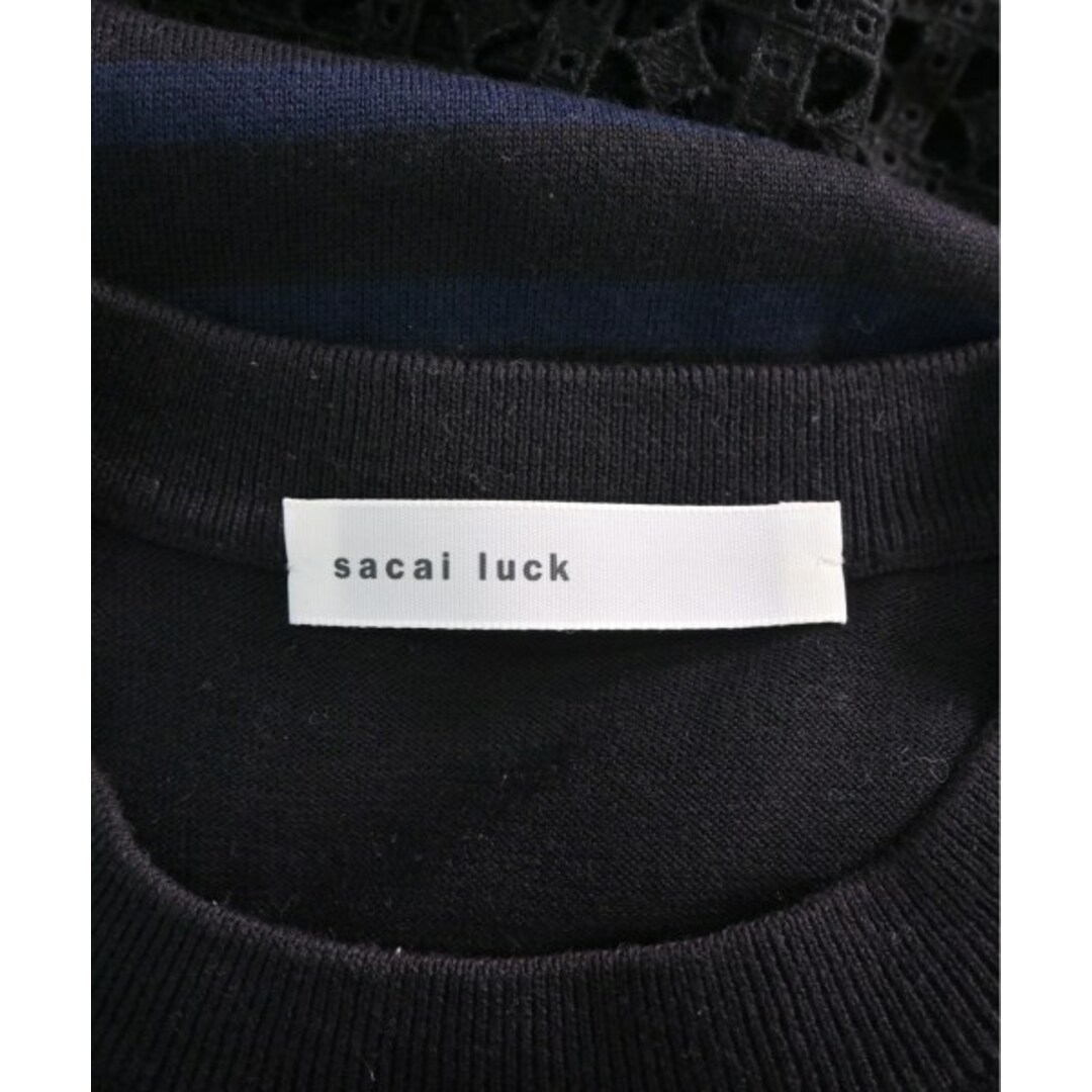 sacai luck(サカイラック)のsacai luck サカイラック ワンピース -(S位) 黒 【古着】【中古】 レディースのワンピース(ひざ丈ワンピース)の商品写真