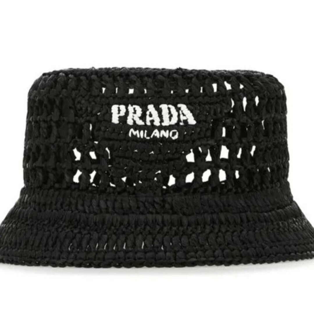 PRADA(プラダ)の未使用品 PRADA ストローハット レディースの帽子(麦わら帽子/ストローハット)の商品写真