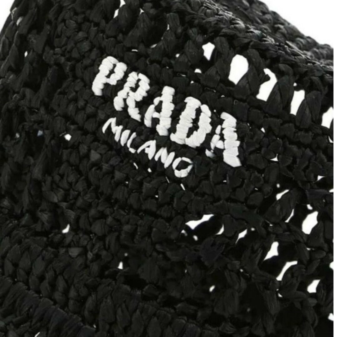 PRADA(プラダ)の未使用品 PRADA ストローハット レディースの帽子(麦わら帽子/ストローハット)の商品写真