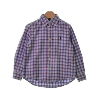 ラルフローレン(Ralph Lauren)のRalph Lauren シャツ 4/4T 白x紺x赤(チェック) 【古着】【中古】(ブラウス)