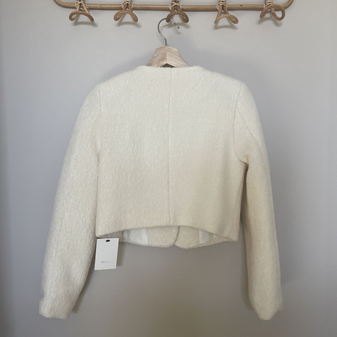 新品 MAYBINS ウール混クロップドジャケット 2