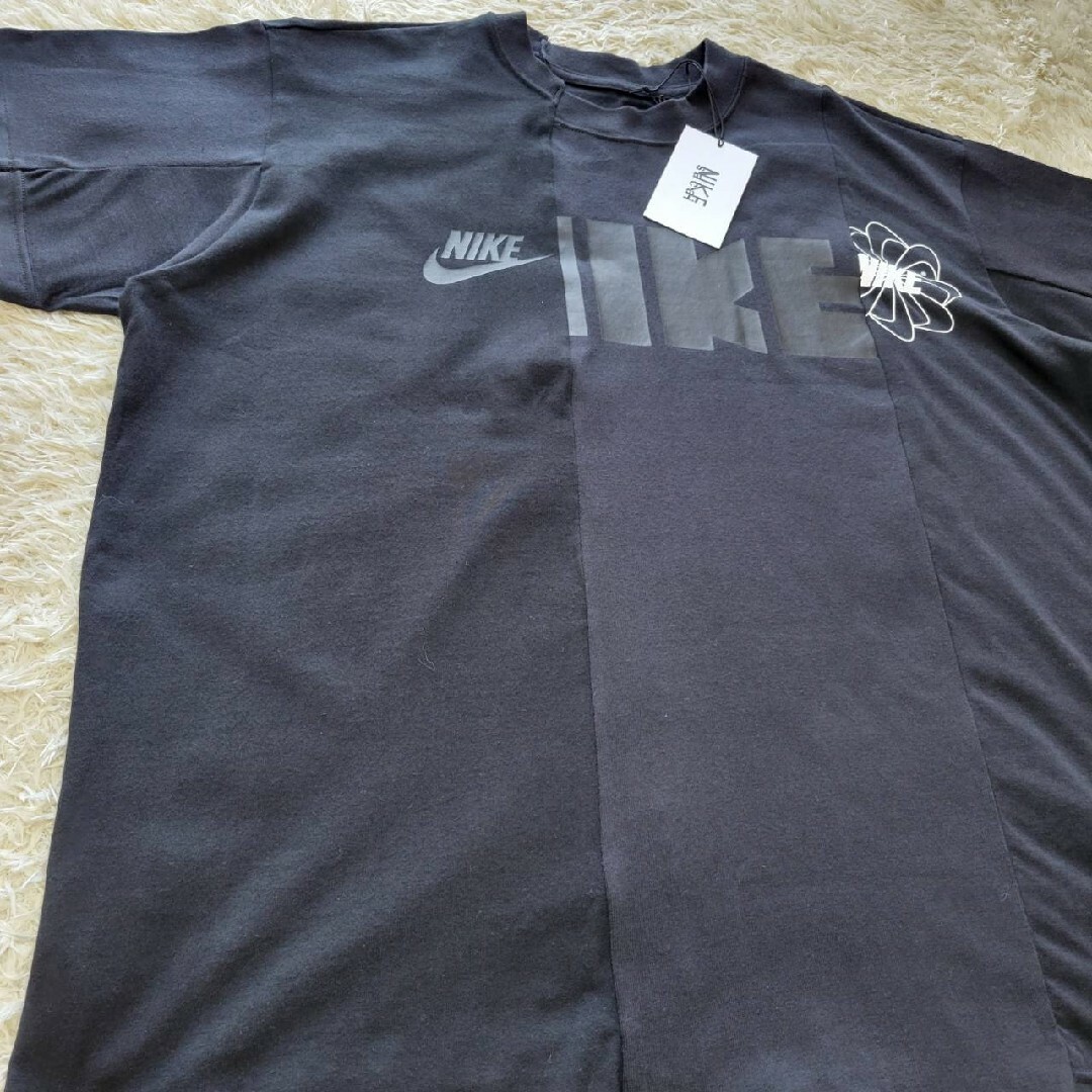 名作【未使用品】NIKE × sacai ハイブリッド 再構築 Tシャツ 黒