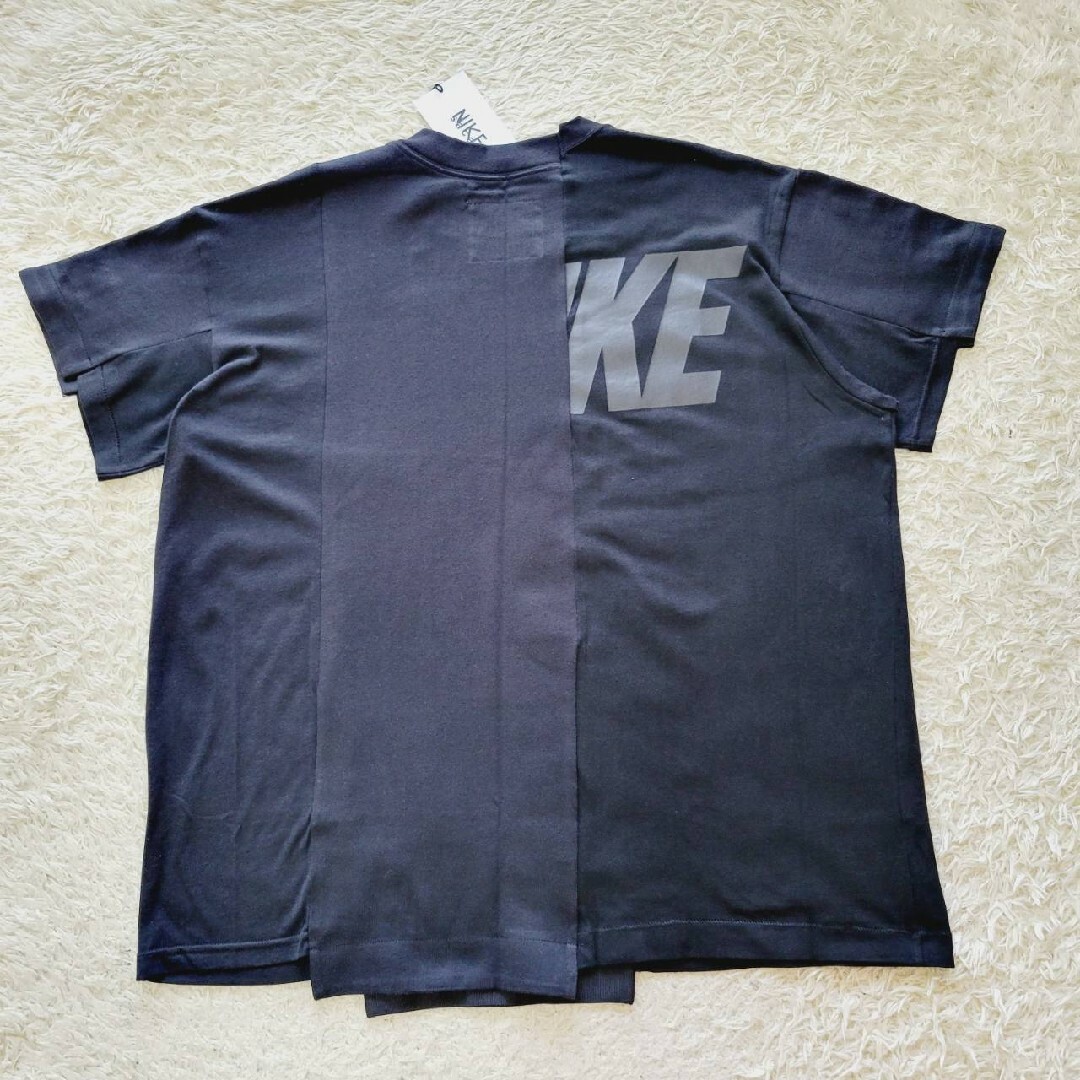 名作【未使用品】NIKE × sacai ハイブリッド 再構築 Tシャツ 黒