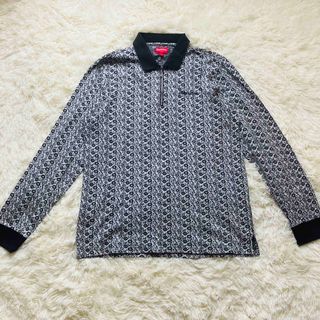 Supreme - 【入手困難】シュプリーム ハーフジップ 長袖 ポロシャツ 花