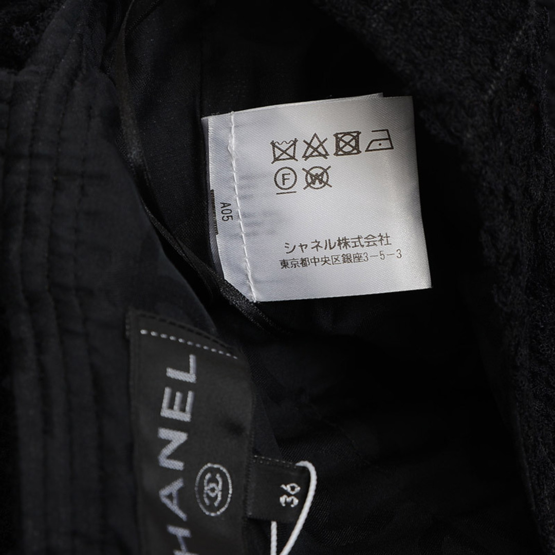 CHANEL - シャネル ワンピース ツイード ノースリーブ ブラック P56051