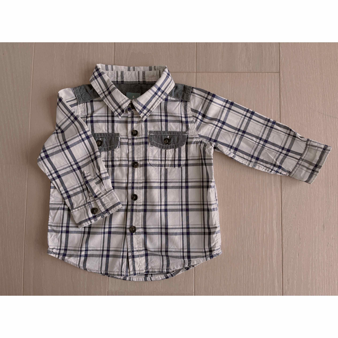 GAP(ギャップ)のチェックシャツ キッズ/ベビー/マタニティのベビー服(~85cm)(シャツ/カットソー)の商品写真