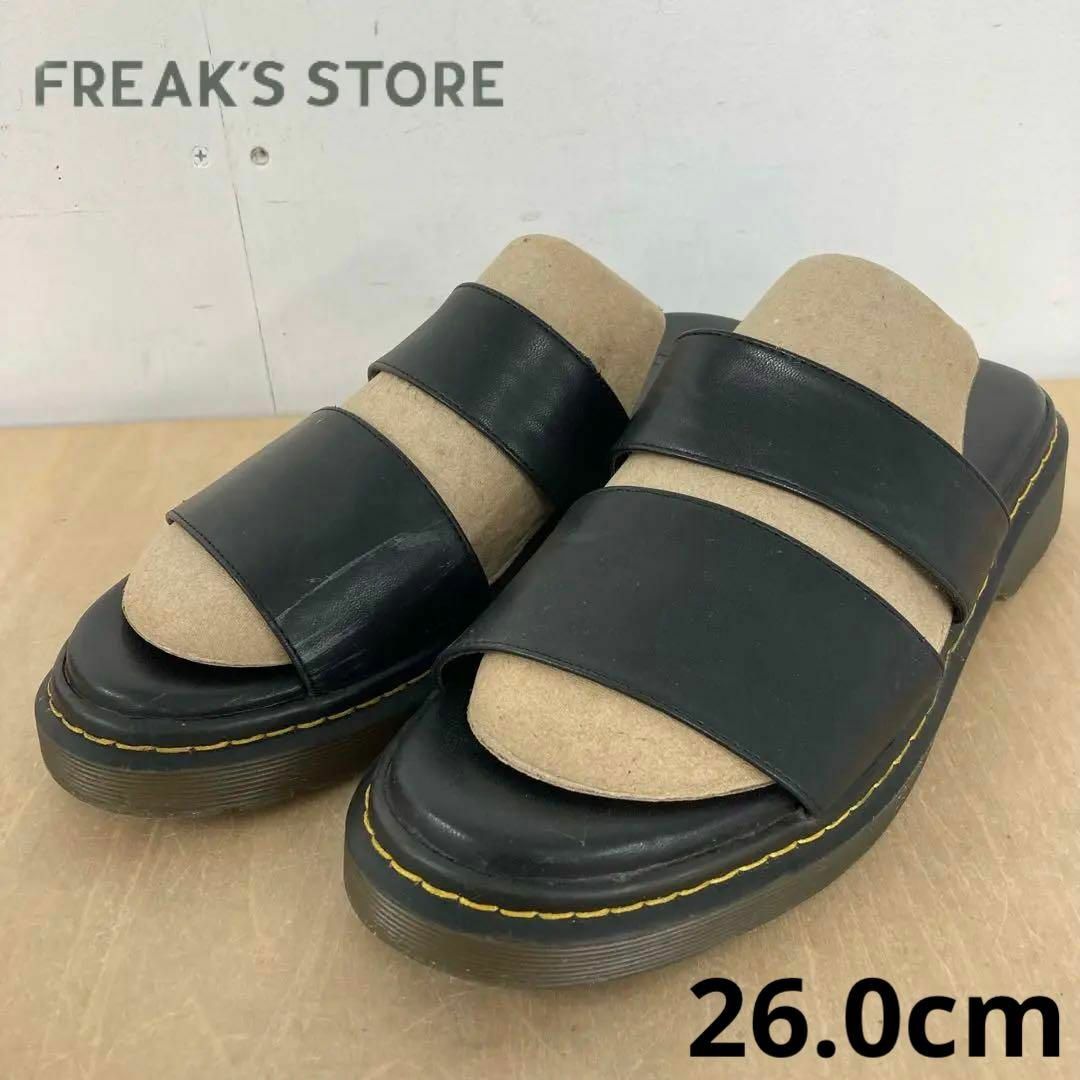 FREAK'S STORE(フリークスストア)のFREAK'S STORE ダブルストラップ PUレザー サンダル 26.0cm レディースの靴/シューズ(サンダル)の商品写真