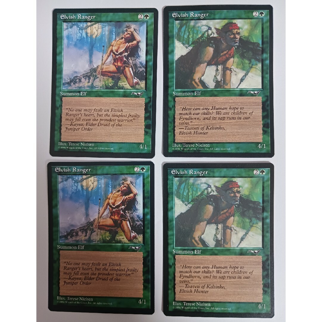 マジック:ザ・ギャザリング - MTG Elvish Ranger 4枚セットの マジック:ザ・ギャザリング - MTG Elvish Ranger 4枚セットの