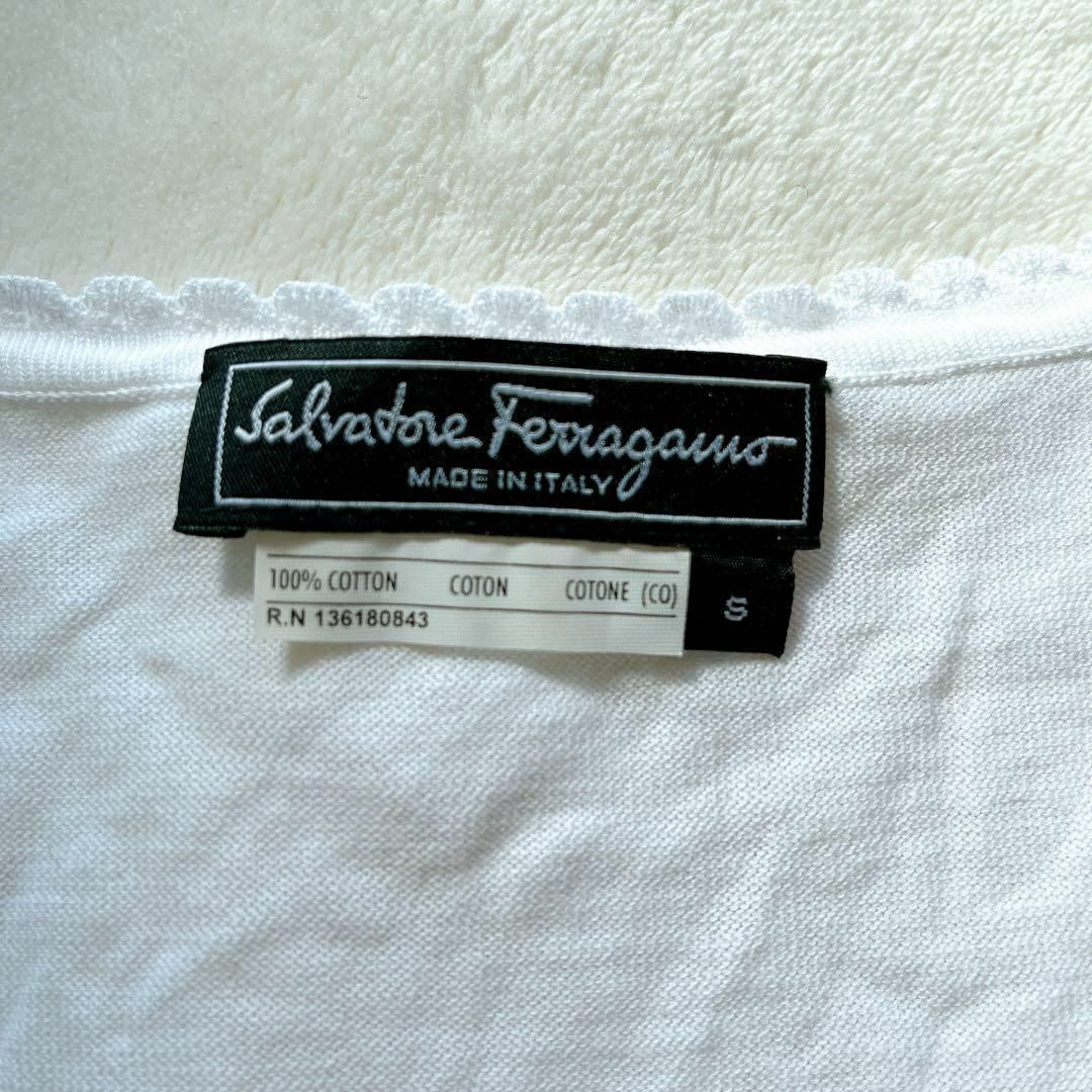 Salvatore Ferragamo(サルヴァトーレフェラガモ)のSalvatore Ferragamo カットソー タンクトップ 袖なし S レディースのトップス(Tシャツ(半袖/袖なし))の商品写真