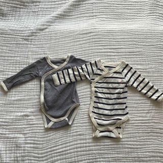 プチバトー(PETIT BATEAU)のプチバトー　ロンパース　60センチ(ロンパース)