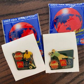 マクドナルド(マクドナルド)のマクドナルド 2002 FIFA ピンズ コレクション 2種 未使用 サッカー(ノベルティグッズ)