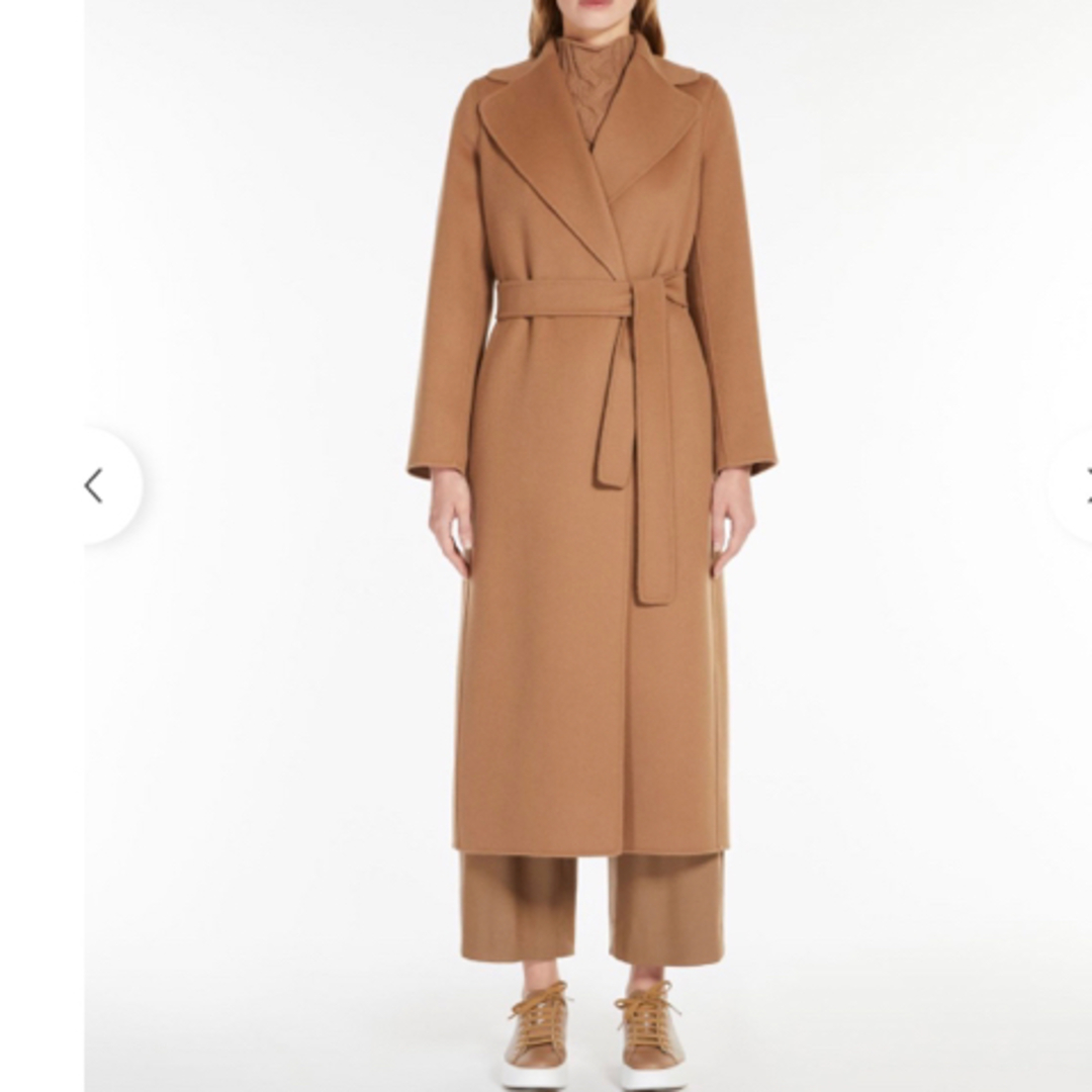 マックスマーラ美品　S MAX MARA ピュアウールダブルフェイスロングコート