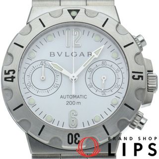 ブルガリ(BVLGARI)のブルガリ ディアゴノ スクーバ クロノグラフ Diagono Scuba Chronograph SCB38S 内箱 SS メンズ時計 ホワイト 仕上げ済 美品 【中古】(その他)