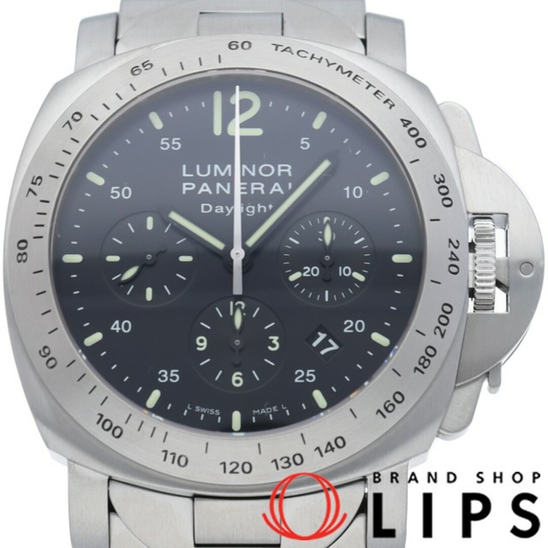 パネライ ルミノール クロノグラフ デイライト Luminor Chronograph Daylight PAM00236 箱 保証書 SS メンズ時計 ブラック 仕上げ済 美品