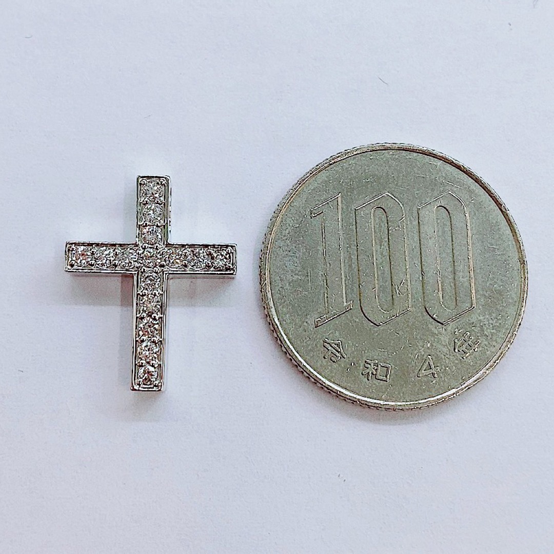 ☆0.30ct☆✨ダイヤモンドプラチナクロスネックレスペンダントトップ