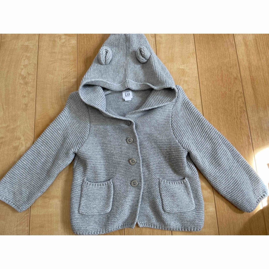 babyGAP(ベビーギャップ)のGAP ベビー　フード付きカーディガン キッズ/ベビー/マタニティのベビー服(~85cm)(カーディガン/ボレロ)の商品写真