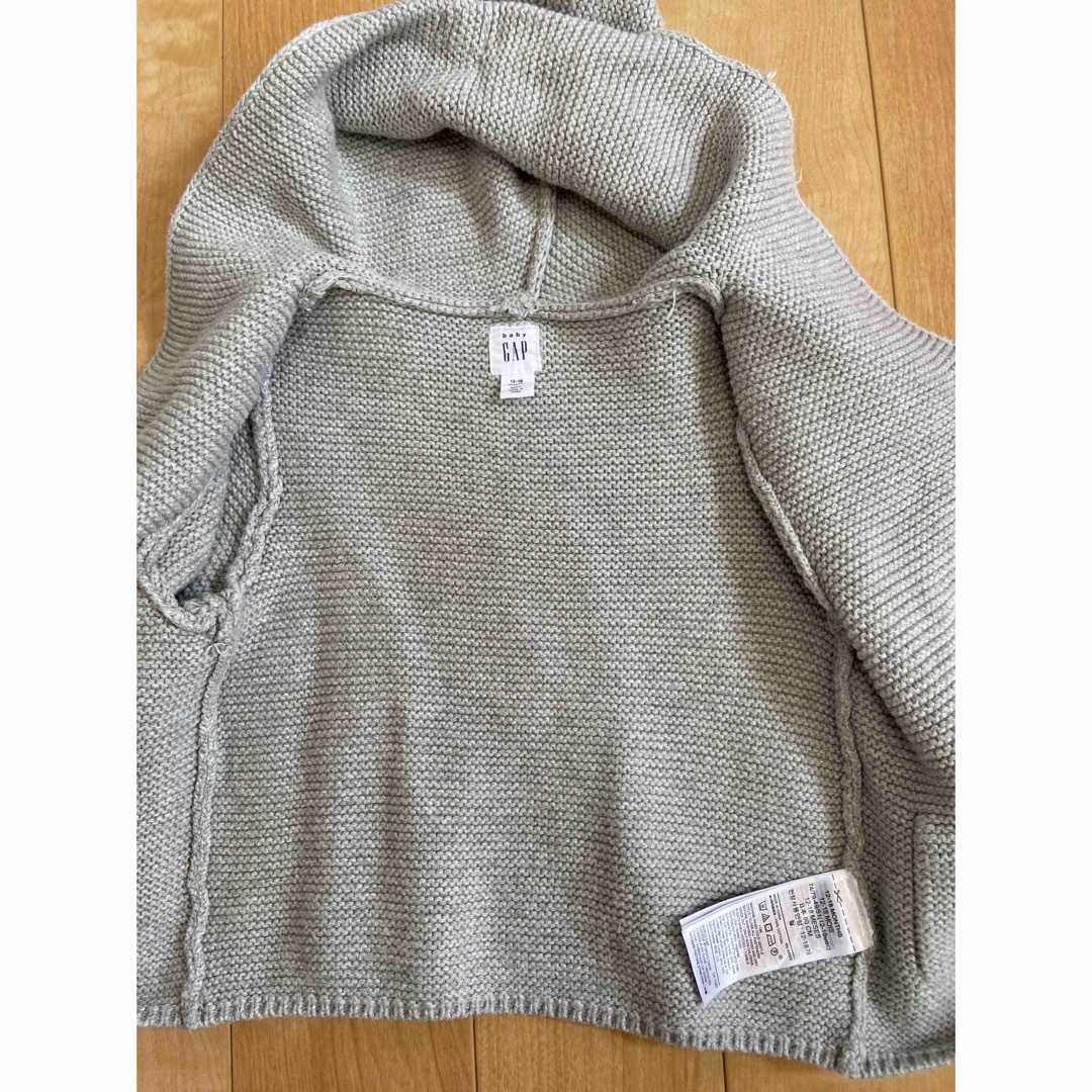 babyGAP(ベビーギャップ)のGAP ベビー　フード付きカーディガン キッズ/ベビー/マタニティのベビー服(~85cm)(カーディガン/ボレロ)の商品写真