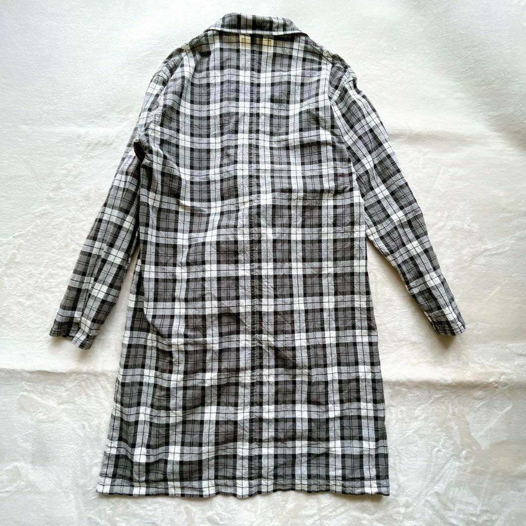 HIGHLA ロングシャツ ワンピース アウター 上着 チェック フリーサイズ レディースのトップス(シャツ/ブラウス(長袖/七分))の商品写真