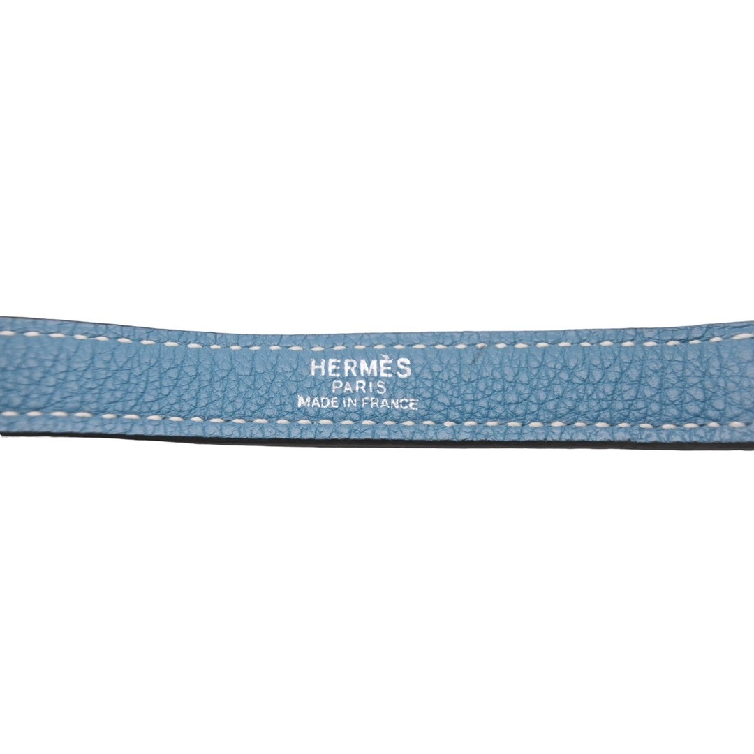 HERMES エルメス ショルダーストラップ アクセサリー ブルージーン トゴ 美品  55252