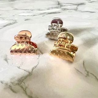 新品ＳLOUIS VUITTON ルイヴィトン アクセソワール シェブ ナノクラブPM ヘアクリップ ゴールド x ローズゴールド x シルバー M68940 髪飾り ヘアアクセ ブランド