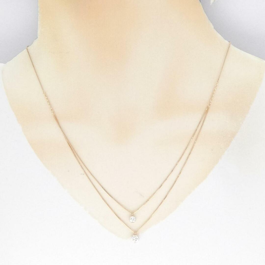 K18PG ダイヤモンド ネックレス 0.30CT