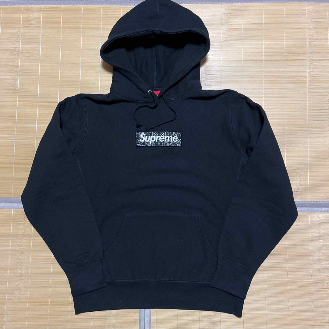 Supreme Bandana Hooded Sweatshirt 黒　L