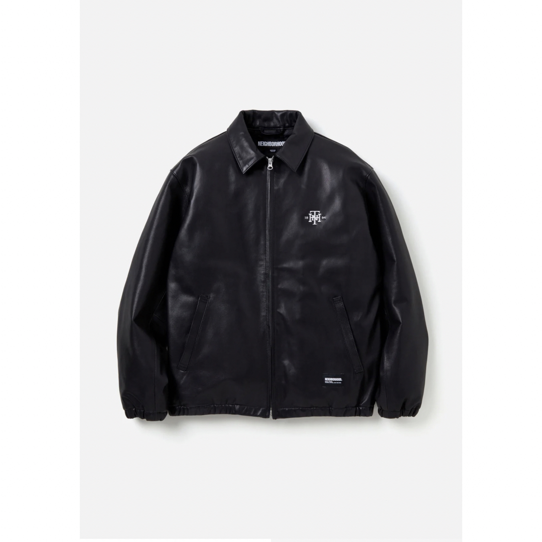 NEIGHBORHOOD - LEATHER ZIP WORK JACKET XLサイズ BLACKの通販 by
